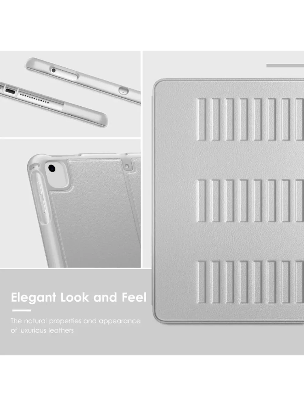 iPad 5th/6th Gen & Air 1/2 Case, Shockproof Magnetic Stand Cover, Auto
